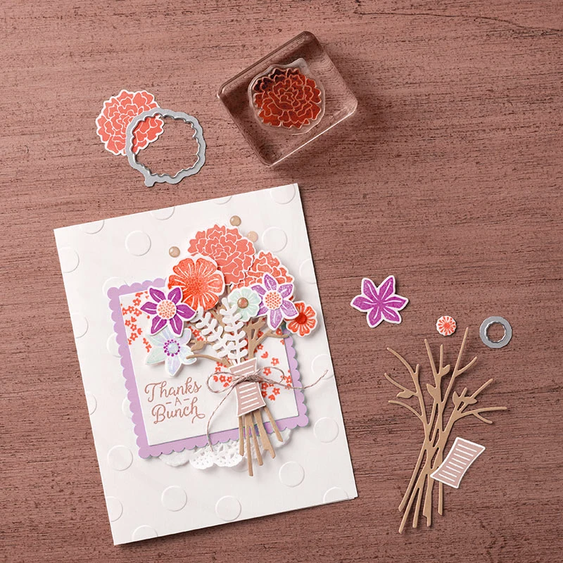 

InLoveArts 2019 New 21Pcs/lot Beautiful Bouquet Leaf Flower Bow Cutting Dies Embossing Decoration DIY Scrapbooking Crafts