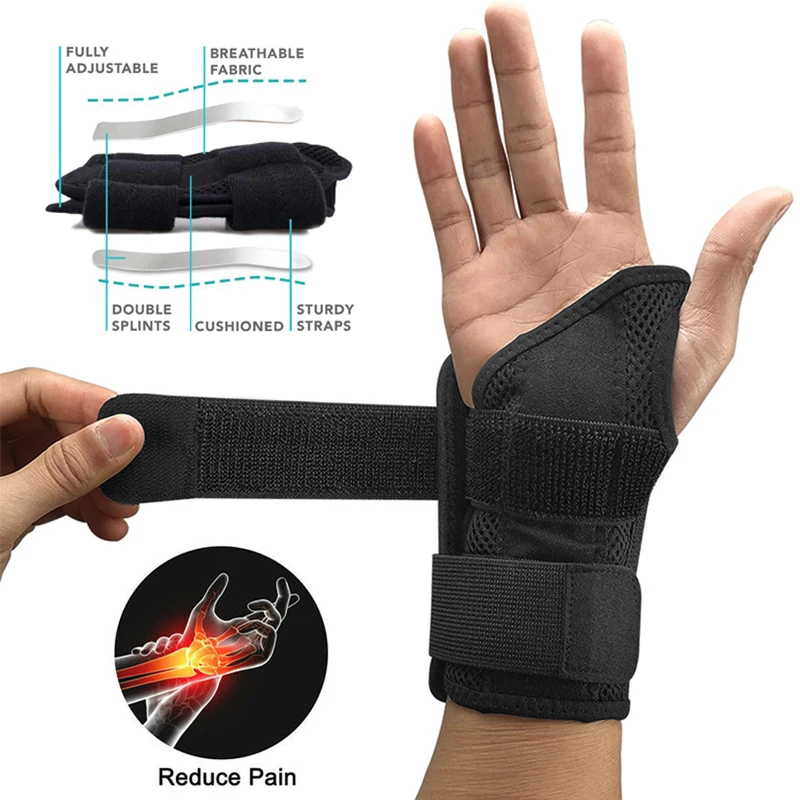 

Adjustable Carpal Tunnel Medical Wrist Support Brace Support Pads Sprain Forearm Splint for Band Strap Protector Safe
