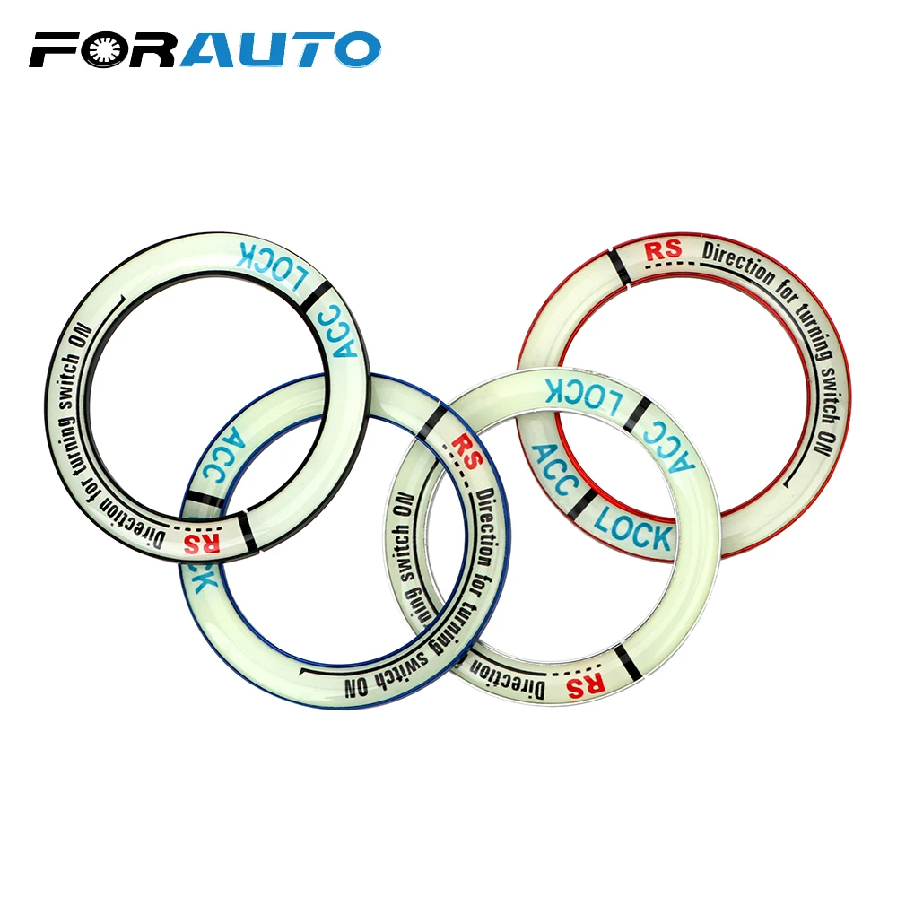 

FORAUTO Engine Start Button Ring for Buick VERANO Decoration Cover Car Stickers and Decals Car Ignition Keyhole Ring Luminous