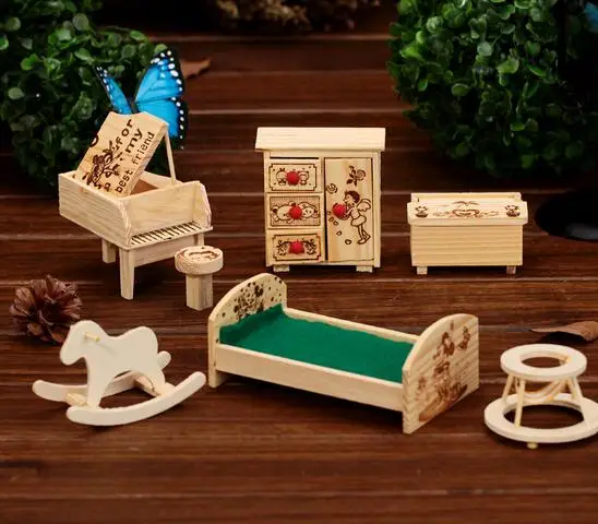mini Wooden furniture set,kids portable play game furniture,small furniture,miniature model children gift mini Wooden furniture set,kids portable play game furniture,small furniture,miniature model children gift