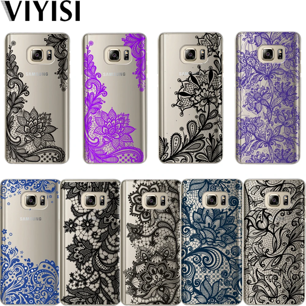 

VIYISI Lace Phone case For Samsung Galaxy S8 S9 Plus Case Sexy Mandala Floral Cover J7 J5 J3 A5 A3 2016 2017 S6 S7 Edge Coque