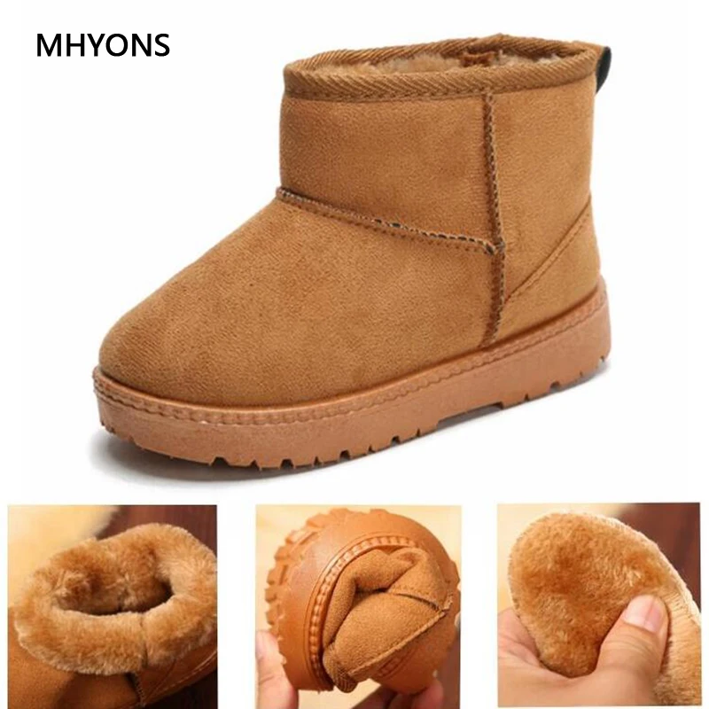 MHYONS/детские ботинки Обувь для малышей Теплые зимние детей Зимние с плюшевой