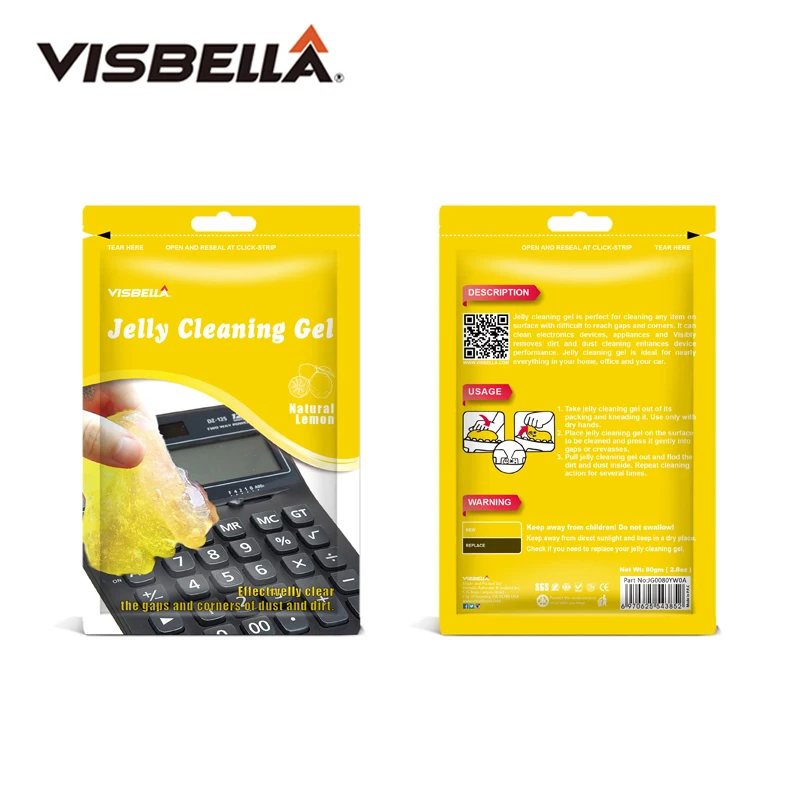 Visbella 80gm гель для очистки желе и грязи, Очищающий губки для автомобиля, Очищающий зазоры углов пыли и грязи, универсальный уход за кибер-краской