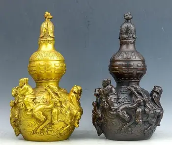 

35cm Pure copper eight cents gourd home decoration antique ornaments
