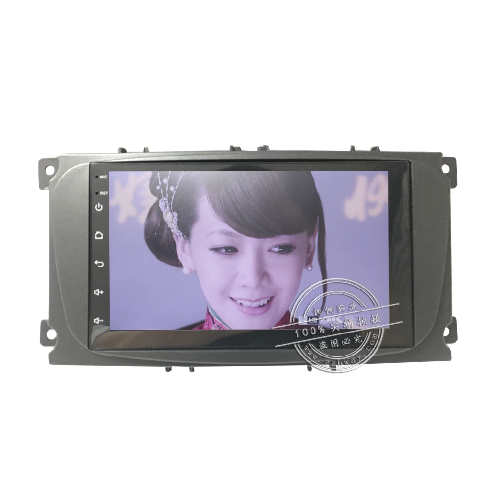 Cheap Hactivol android 7.0 car radio multimedia car stickers for Ford Focus 2 mondeo Kuga C max 2007-2011 car dvd player car accessory 2
