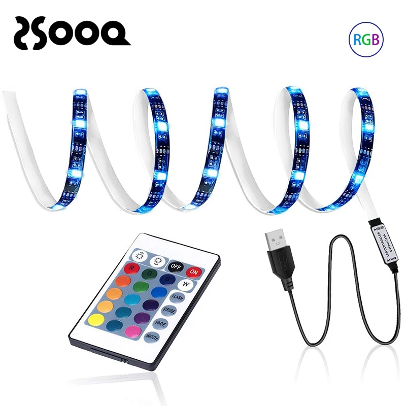 0 5 м-4 м SMD 3528 ТВ ПОДСВЕТКА DC5V RGB Светодиодная лента водонепроницаемая гибкая