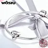 WOSTU оригинальные браслеты из стерлингового серебра 925 пробы с бусинами для мамы и дочки, оригинальные браслеты с подвеской wst, подарок для мамы, фик429 ► Фото 3/6