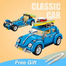 LOZ классический автомобиль синий спортивный автомобиль модель 1:18 автомобиль блоки игрушка фигурка подарок на день рождения дети мальчик девочка женщины друг
