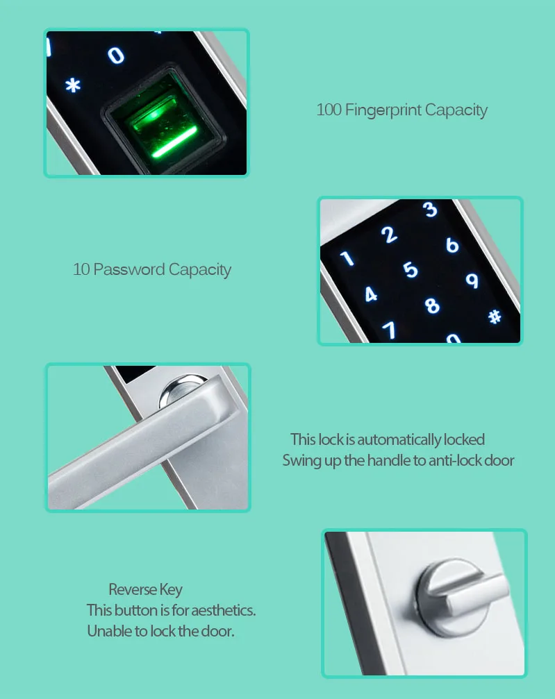 LACHCO биометрический электронный дверной замок, умный отпечаток пальца, код, карта, ключ, сенсорный экран, цифровой замок с паролем для дома L18008S