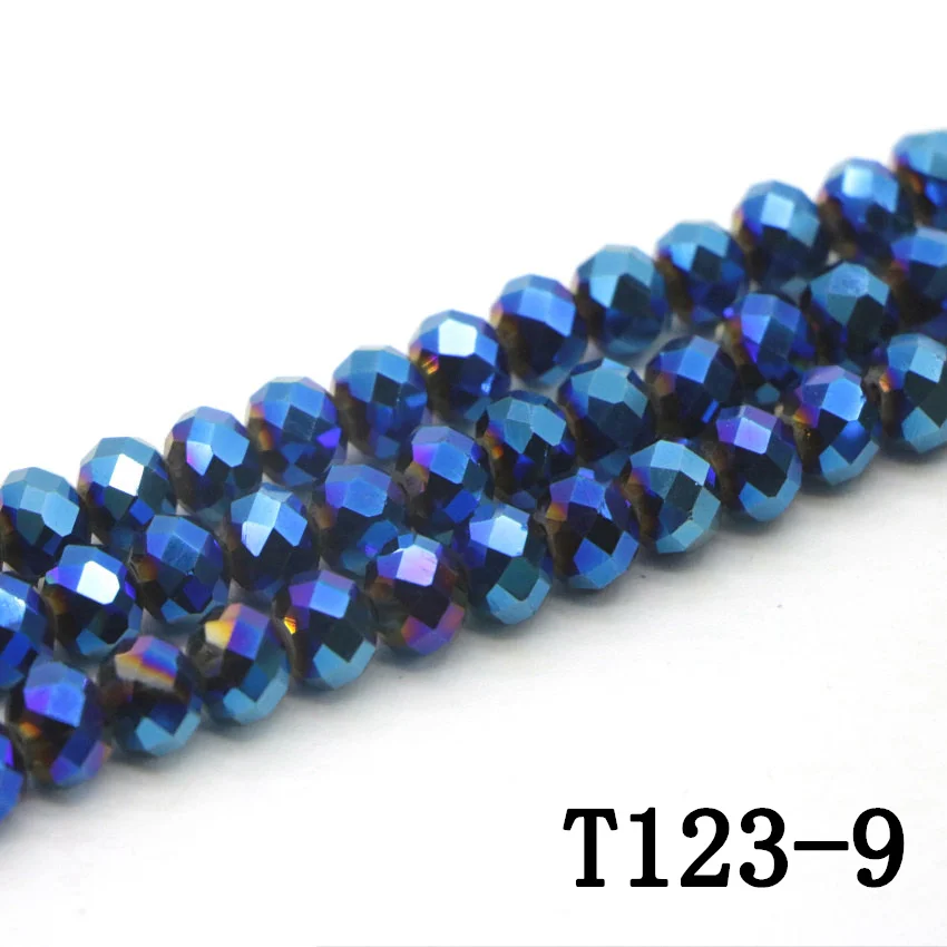 9 Natural crystal jade Blue Chalcedony Bead Necklace Bracelet DIY fashion woman man general (4)(1)