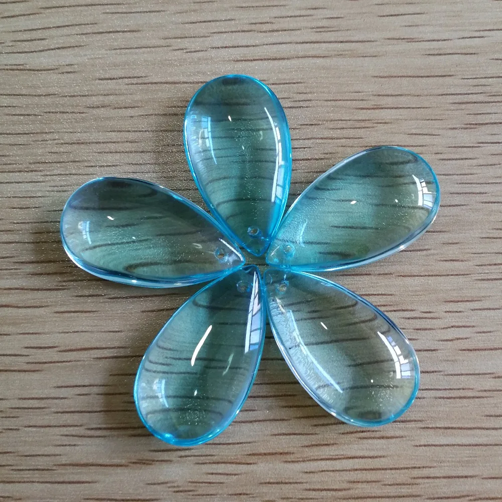 38mm Lt.Aquamarine 60 Pieces crystal raindrop stone decorative pendent