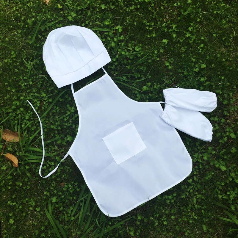 

white apron for drawing kitchen apron for kids chef cosplay clothes kitchen cooking apron accessories