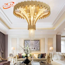 Modern Big Hotel Crystal Chandelier Lighting Large LED Stairwell Chandeliers Lamp Luxury Stair Pendant Hanging Light Fixture led pendant irregular crystal ball chandeliers for stairwell stair lighting g4 led chandelier bar nordic restaurant crystal lamp