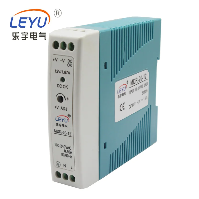 

MDR-20-12V SMPS 220V AC to 12V DC MDR 20W power supply 12v din rail