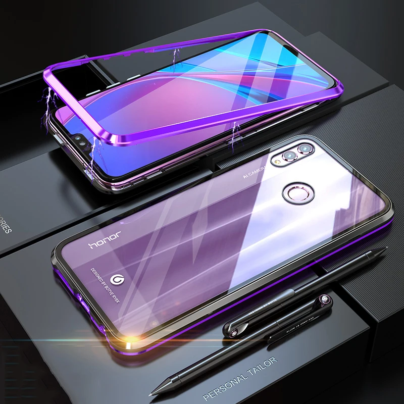 Металлический Чехол Bobyt для Honor 8x прозрачный чехол из закаленного стекла