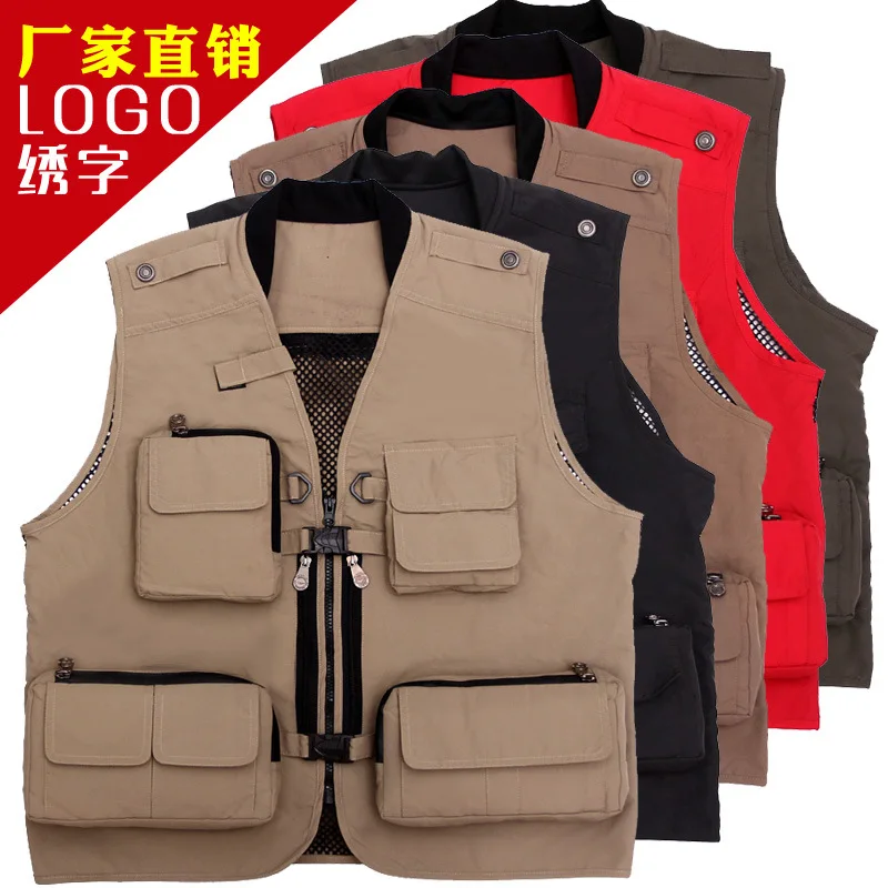 

Summer Breathable Mesh Vest Men Fast Dry Photographer Sleeveless Jacket Multi-Pockets Outdoors Hiking Fishing Hunting Vest