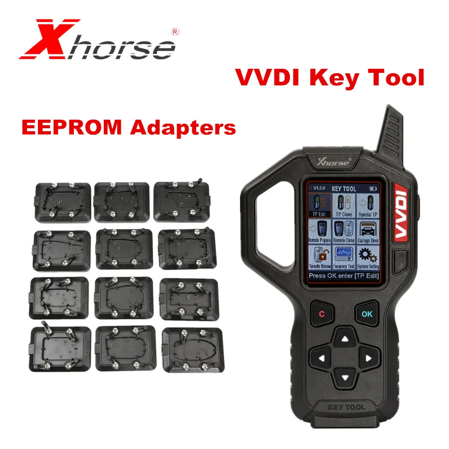 

Original Xhorse VVDI Key Tool Remote Key Programmer With Full Set 12pcs EEPROM Adapters VVDI Key Tool Renew Adapter