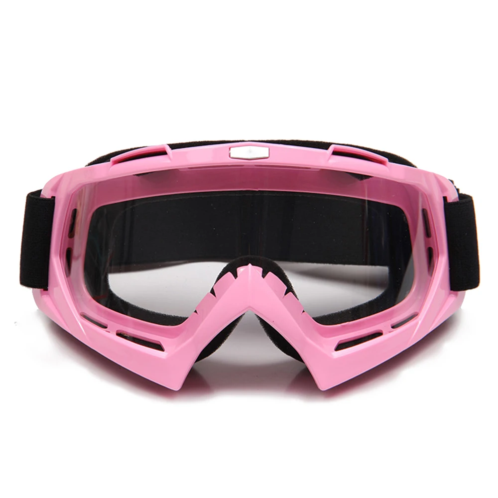 HEROBIKER занятий сноубордом, лыжами очки с УФ-защитой мотоциклетные очки для езды очки для мотокросса по пересеченной для езды на велосипеде по бездорожью и склонам гоночные очки - Цвет: Розовый