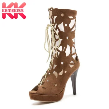 

KemeKiss Fashion Women High Heel Sandals Lace Up Platform Summer Shoes Summer Party Beach Sandals Sexy Party Shoes Size 32-44