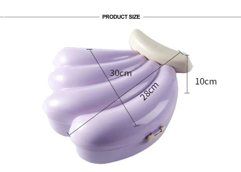 Банан Форма Еда коробка для хранения сухих фруктов закуски семена конфеты Пластик коробка для хранения сортировать запечатанной коробке