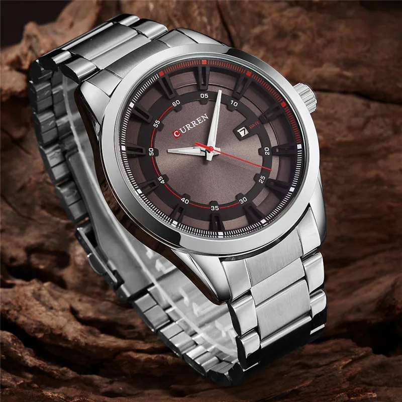 Billige CURREN Mode Lässig Geschäftsleute Uhren Datum Armee Militär Quarz Männliche Uhr Wasserdichte Armbanduhr relogio masculino