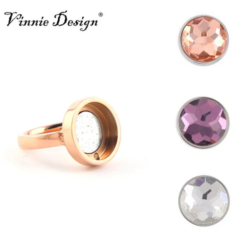 Vinnie Design joyería Carpe Diem cambio anillo con 3 unids moneda magnética intercambiable Tamaño 7 #8 #9 #