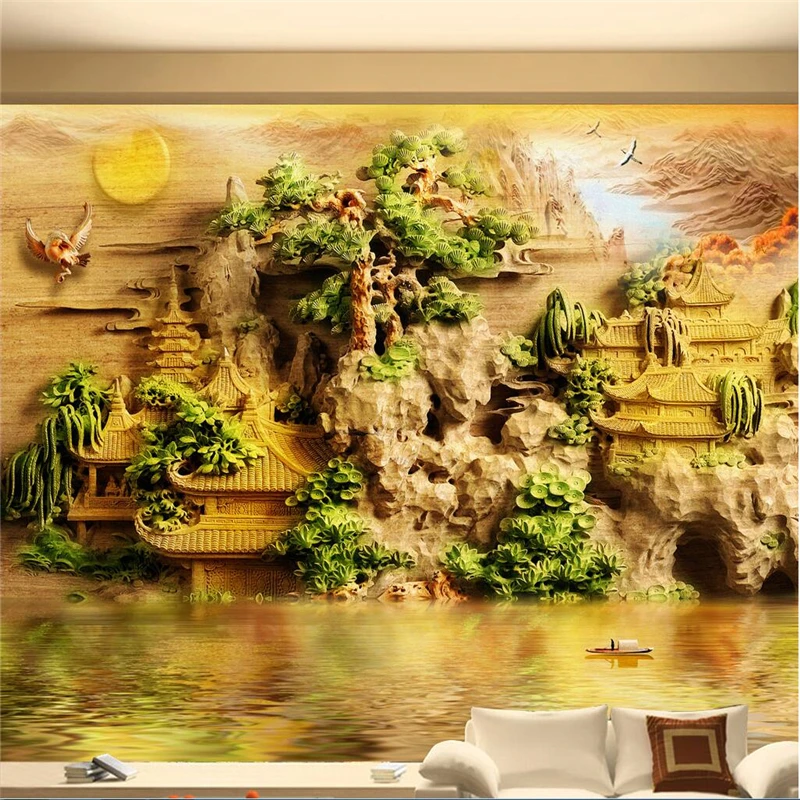beibehang Customize any size mural wallpaper Sendai pavilion jade carved 3D carved bedroom bedroom background wall wallpaper beibehang Customize any size mural wallpaper Sendai pavilion jade carved 3D carved bedroom bedroom background wall wallpaper
