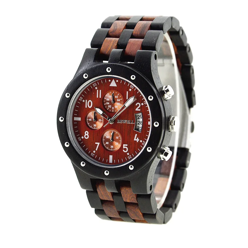 BEWELL WOODEN WATCH