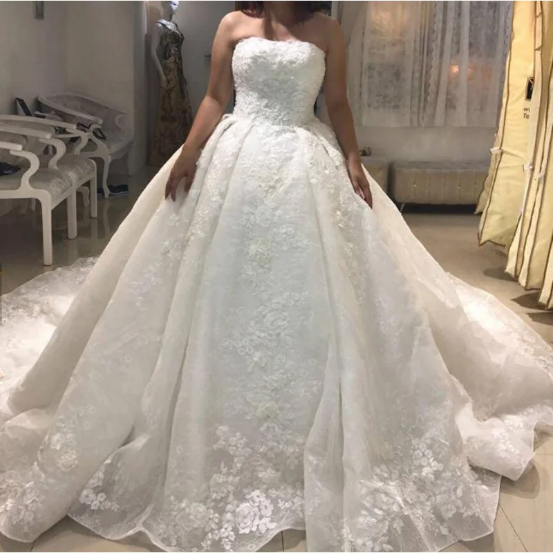 

Trajes de novia Sweetheart Ball Gown Boho Wedding Dress Plus Size Custom Made Bridal Gowns Robe De Marriage Wedding Dresses 2019