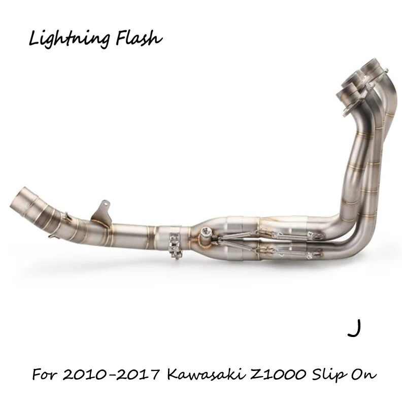 Для Kawasaki Z1000 выхлопной трубы слипоны 2003 2004 2005 2006 2007 2008 2009 2010 2011 2012 2013 Mid заголовка - Цвет: J ( 2010-2017 )