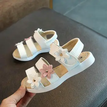 

New kids sandals Summer Style Children Sandals Girls Princess Beautiful Flower Shoes Kids Flat Sandals Baby Girls Roman Shoes