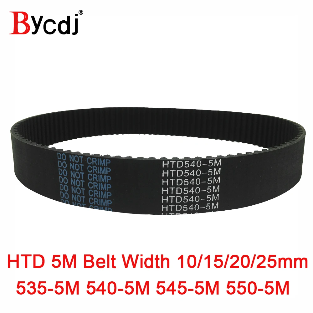 

Arc HTD 5M Timing belt C=535/540/545/550 width10/15/20/25mm Teeth 107/108/109/110 synchronous Belt 535-5M 540-5M 545-5M 550-5M