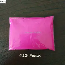 500 г/лот Неон персик Цвет блестящие люминесцентные люминофорный Косметическая пудра, украшения пигмент Материал для Лаки для ногтей и картины и печати