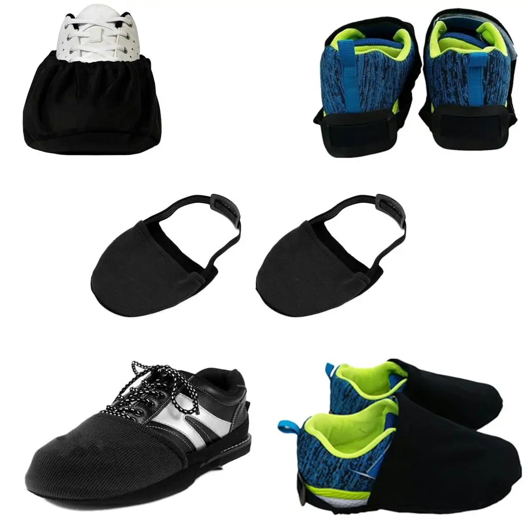 Perfeclan Премиум Черная эластичная ткань спортивные туфли для боулинга слайдер крышка Замена аксессуары для боулинг, спорт