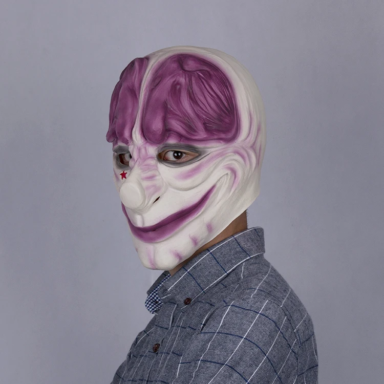 Game Payday The Heist Mask Latex Cosplay Dallas  Chains Hoxton Wolf Masks for Halloween Christmas Party (3)