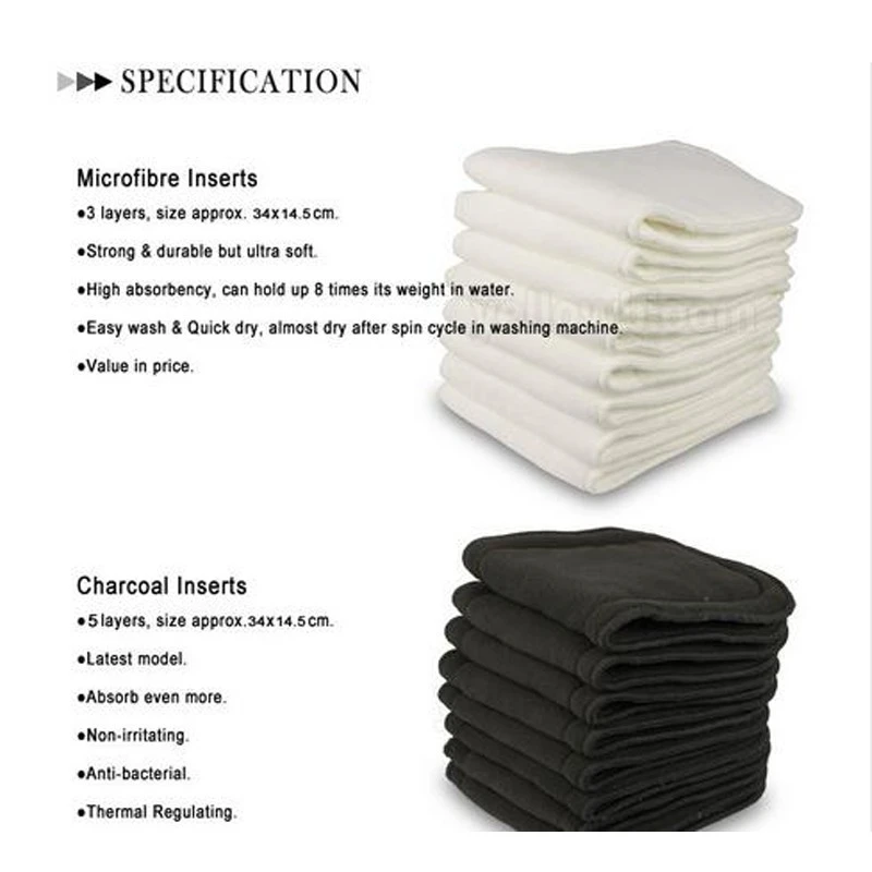 charcoal bamboo inserts against skin