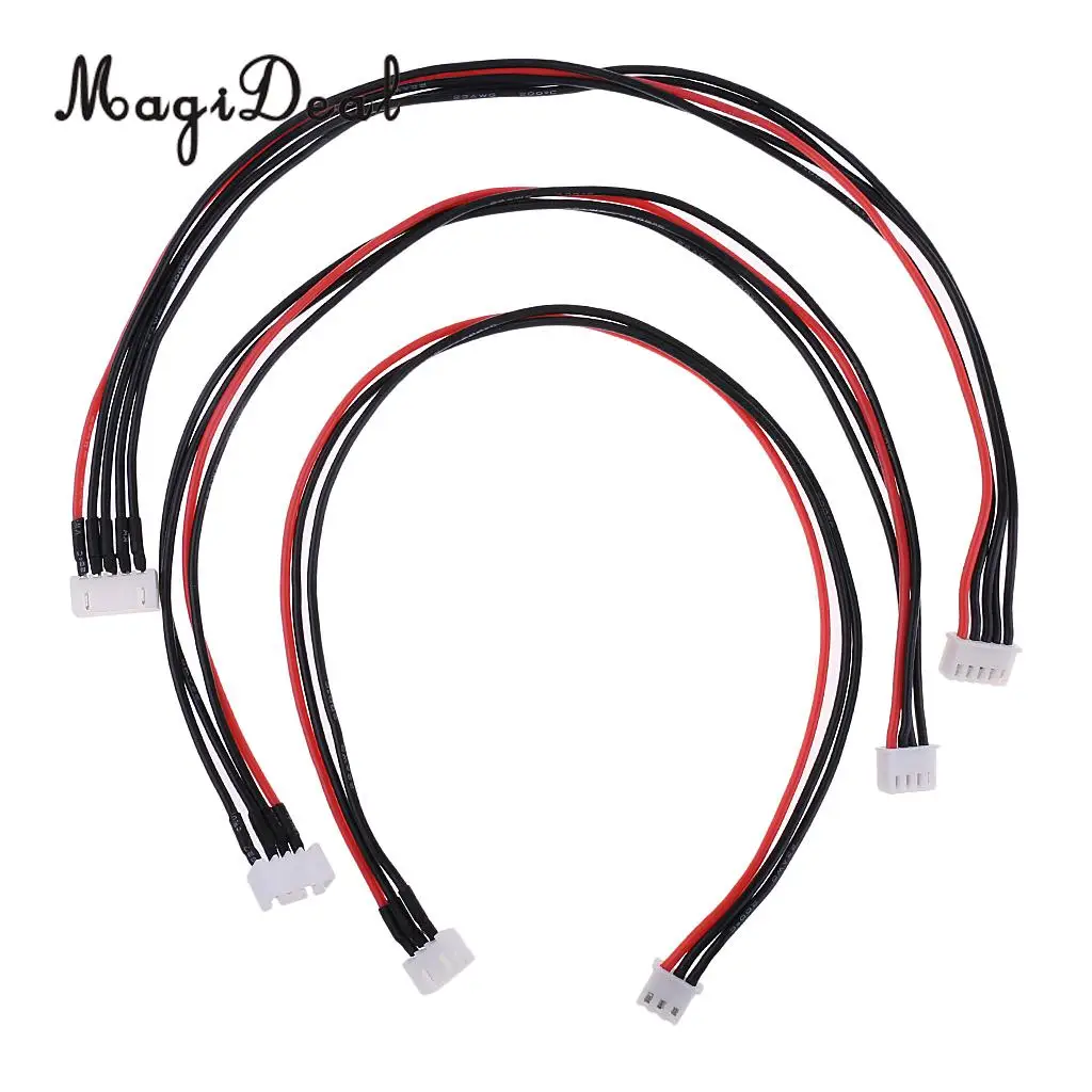 MagiDeal Professional 2S 3S 4S 300mm Metal Lipo Balance Wire Extension Charged Cable for RC Cars Planes Toys Battery Charger