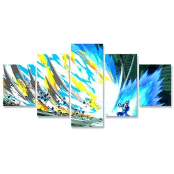 Dragon Ball Fighter Z настенная живопись 5 панелей декоративная живопись модульные изображения картины на стену
