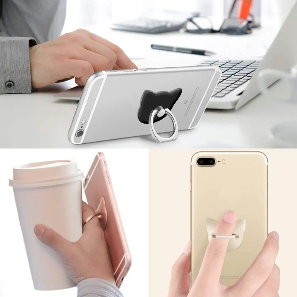 Univerola Finger Ring Mobile Phone Smartphone Stand Holder For iPhone X 8 7 6 6S Plus 5S IPAD Car Mount Stand For Samsung Galaxy