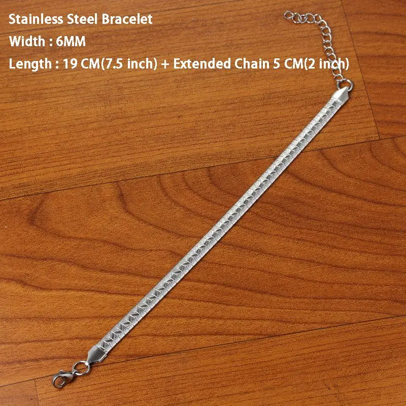Bracelet Silver 6MM Новое модное ожерелье из нержавеющей стали для Для женщин золото/серебро Цвет Воротник Колье Цепочки и ожерелья заявление ювелирные изделия аксессуары 4/6/8 мм - Окраска металла: Bracelet Silver 6MM