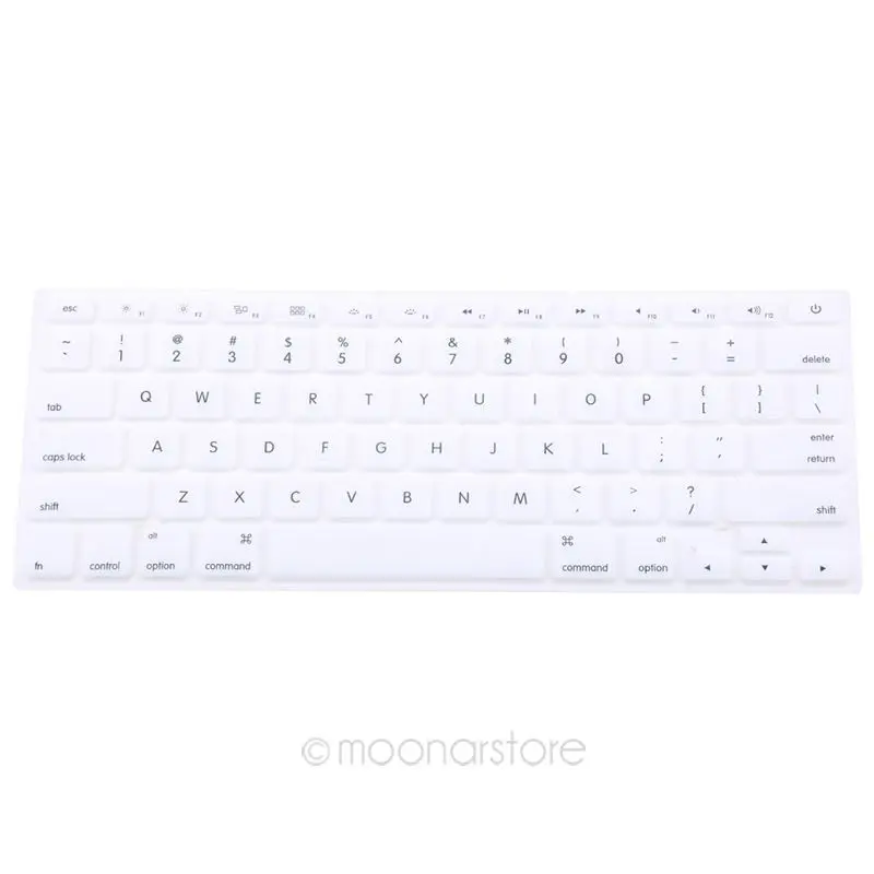 Белый Силиконовая Защитная крышка клавиатуры для Apple Pro 13 15 17, Pro Air 13 мягкие наклейки на клавиатуру 9 цветов - Цвет: Белый