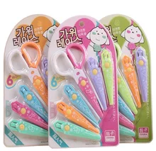 1 Set 6 Kinds of Heads Children Lace font b Scissors b font Safety Hand font