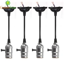 GreenSun 4 шт покрытые серебром E27 адаптер для цоколя лампы Ретро лампа держатель подвесной светильник