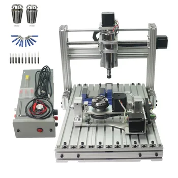 

mini DIY cnc engrave milling machine 3040 metal cutting wood router with free cutter er11 collet