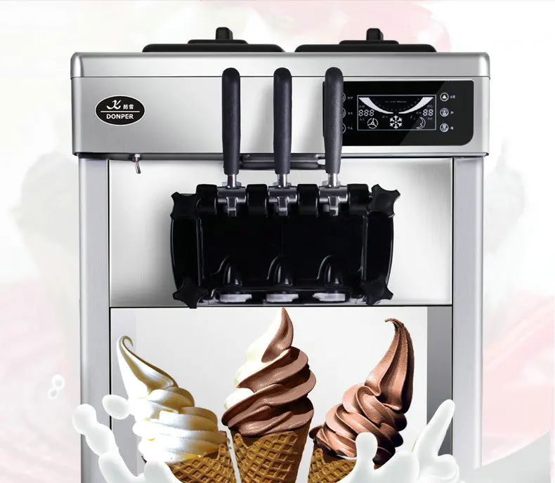 Soft ice cream machine for small commercial ice cream cone machine energy saving automatic
