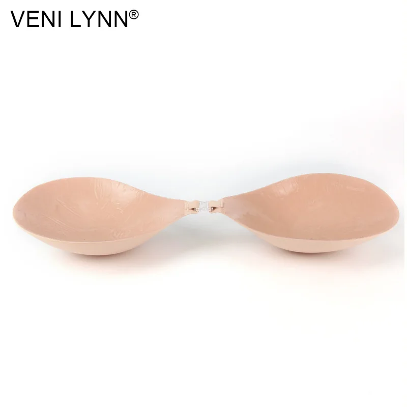 VENI LYNN Seamless Edge Self adhesive Thin Stick On Boob Bras Black