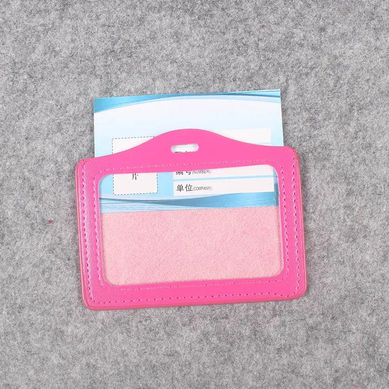 Women And Men PU Card Holder Badge Holder & Accessories Hospital Nurse School Entrance Guard Card & Chest Card Transverse Style