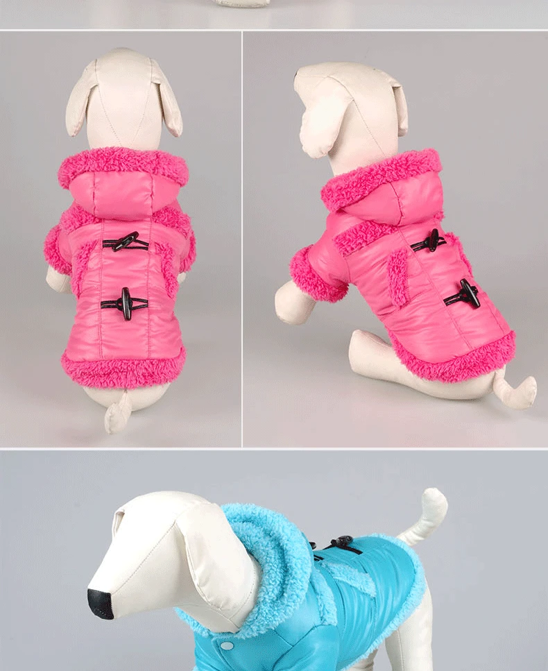Лидер продаж зимняя одежда кнопки толстые теплые Pet Одежда с принтом в виде собак