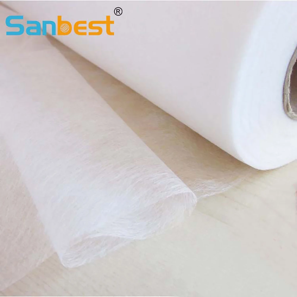 

Sanbest Easy Iron On Sewing fabric Join patchwork interlining double faced adhesive batting 5MX112CM