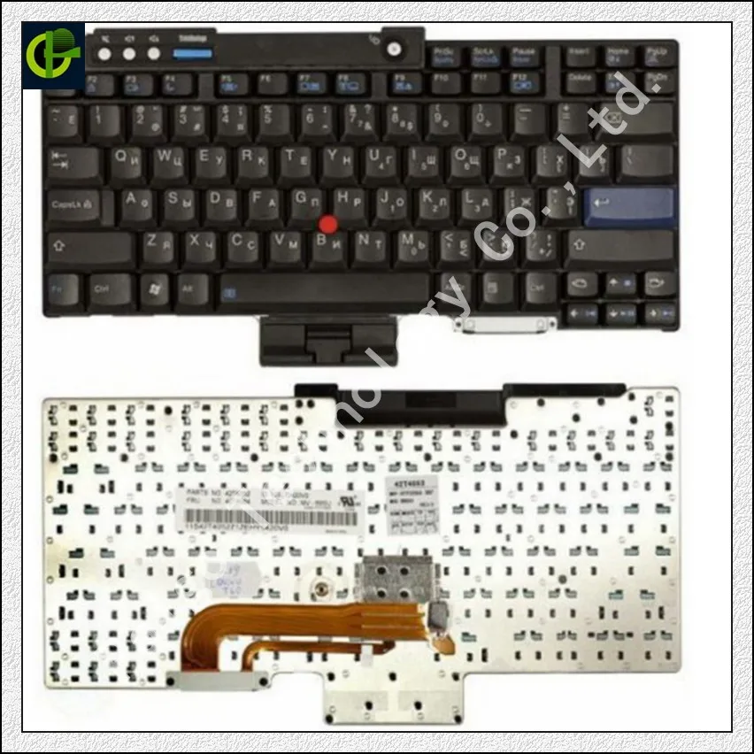 Русская клавиатура для Lenovo IBM T60 T60P T61 T61P R60 R61 Z60 Z60M Z60T Z61E Z61 Z61M Z61T T500 T400 R400 W500 W700 W701 RU |